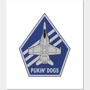 VFA-143 Pukin Dogs - F/A-18 Posters and Art